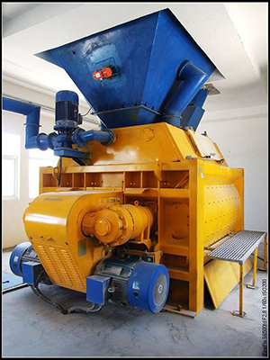 twin shaft compulsory concrete mixer